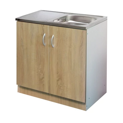800x500 ECO 1 med SONOMA front Komplett nyílóajtós mosogatószekrény