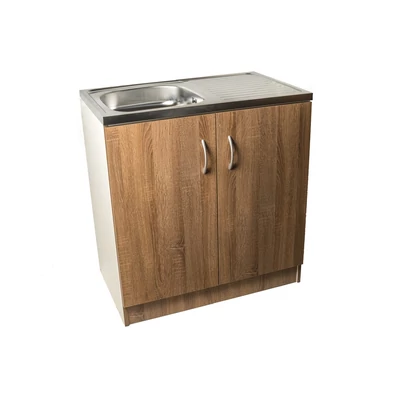 800x500 ECO 1 med SÖTÉT TÖLGY front Komplett nyílóajtós mosogatószekrény