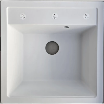 HORIZON 1B 490x490 gránit mosogató Fehér GK SINK