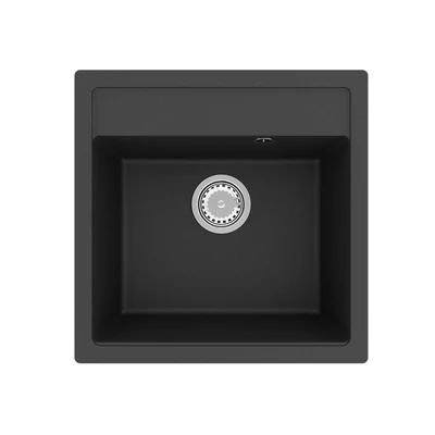 HORIZON 1B 490x490 gránit mosogató Metál fekete GK SINK