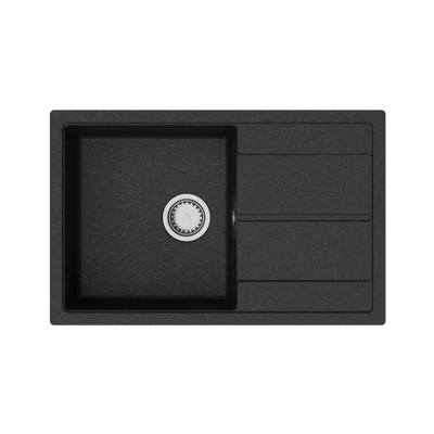 HORIZON 1B 1D 780x500 gránit mosogató Antracit fekete GK SINK