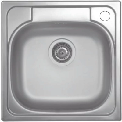LIVINOX Panel mosogató 48x48 3 1/2" jobb csaplyukkal