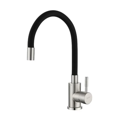 FLEXI-TAP konyhai csaptelep, elasztikus fekete kifolyóval - ZEGOR