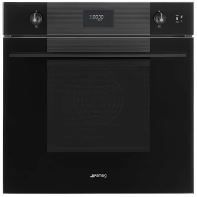 SMEG PIROLITIKUS KOMBINÁLT SÜTŐ, GŐZFUNKCIÓVAL, Linea design, Galileo, 60 cm, CS LCD, mélyfekete üveg