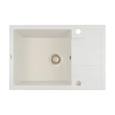 Laveo BARBADOS jázmin mini csepptálcás mosogató dugókiemelős helytakarékos szifonnal