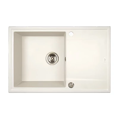 Laveo MEGALO csepptálcás jázmin mosogató dugókiemelős helytakarékos szifonnal