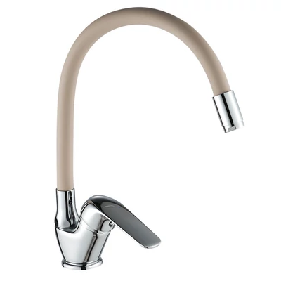 LAVEO ELZA F álló csaptelep rugalmas tömlővel, bézs/króm