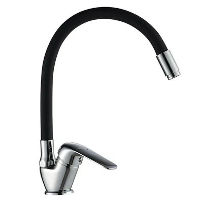 LAVEO ELZA F álló csaptelep rugalmas tömlővel, fekete/króm