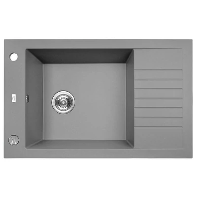 Laveo PIONIER minicsepptálcás szürke mosogató automata dugókiemelős, helytakarékos szifonnal