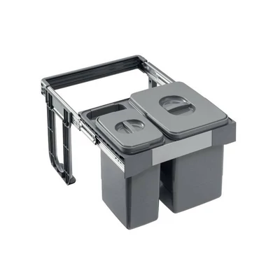 EKOTECH - Beépíthető hulladékgyűjtő FREE JAZZ SHORT 45 - 1x15 liter+1x7 liter