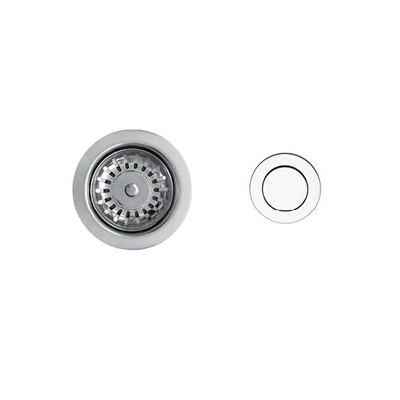 ELLECI - ASP13002 (PUSH-CONTROL POP UP) automata dugókiemelő egymedencés mosogatóhoz inox