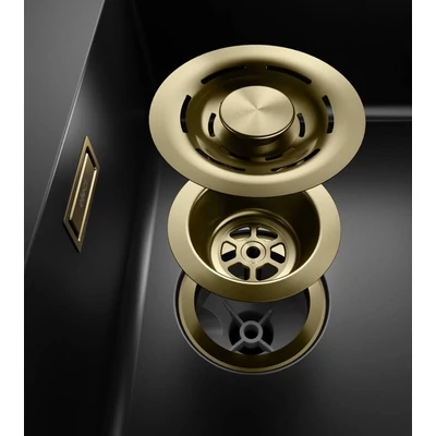 ELLECI - FLOW-PRO szűrő és túlfolyó egymedencés mosogatókhoz - arany