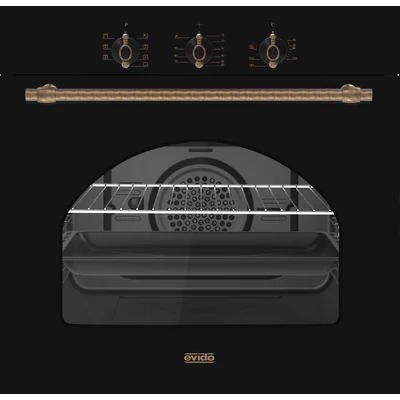 EVIDO RUSTIC-O 60A légkeveréses sütő, grill ,analóg,antracit/bronz